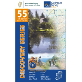 Topografische kaart - Wandelkaart 55 Discovery Kildare, Laois, Offaly, Wicklow | Ordnance Survey Ireland