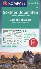 Wandelkaart 58 Sextner Dolomiten - Dolomiti di Sesto | Kompass