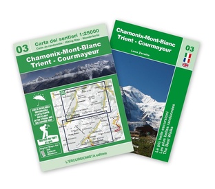 Wandelkaart 03 Chamonix-Mont-Blanc - Trient - Courmayeur | L'Escursionista editore