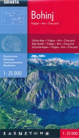 Wandelkaart Bohinj Triglav, Krn, Crna prst – Julische Alpen | Sidarta