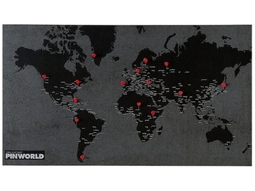 Wereldkaart Pin World Black Small | Palomar