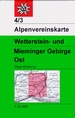 Wandelkaart 4/3 Alpenvereinskarte Wetterstein und Mieminger Gebirge - Ost | Alpenverein