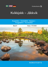 Wandelkaart 4 Outdoorkartan Kvikkjokk - Jäkkvik | Norstedts