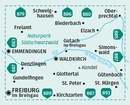 Wandelkaart 884 Waldkirch - Kandel - St. Peter - St. Märgen | Kompass