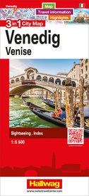 Stadsplattegrond 3 in 1 city map Venetië - Venezia | Hallwag