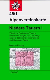 Wandelkaart 45/1 Alpenvereinskarte Niedere Tauern I | Alpenverein