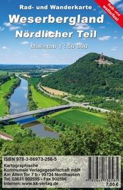 Wandelkaart - Fietskaart Weserbergland Nördlicher Teil | Kartographische Kommunale Verlagsgesellschaft