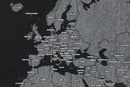 Wereldkaart Pin world Black Large 124 x 66 cm | Palomar Wereldkaart Pin World Black Small | Palomar