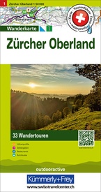 Wandelkaart 1 Zürcher Oberland | Hallwag