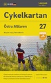 Fietskaart 27 Cykelkartan Östra Mälaren east | Norstedts