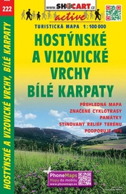 Fietskaart 222 Hostýnské a Vizovické vrchy, Bílé Karpaty | Shocart