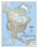 Wandkaart 20014 Noord Amerika, politiek, 60 x 77 cm | National Geographic