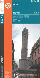 Topografische kaart - Wandelkaart 68/7-8 Topo25 Arlon | NGI - Nationaal Geografisch Instituut