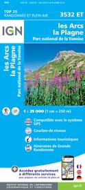 Wandelkaart - Topografische kaart 3532ET les Arcs - la Plagne | IGN - Institut Géographique National