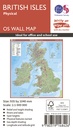 Wandkaart British Isles Physical | 93 x 104 cm | Ordnance Survey