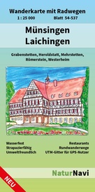 Wandelkaart 54-537 Münsingen - Laichingen | NaturNavi