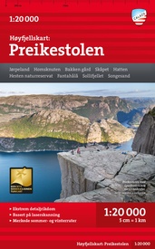 Wandelkaart Hoyfjellskart Preikestolen | Calazo