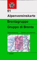 Wandelkaart 51 Alpenvereinskarte Brentagruppe - Gruppo di Brenta | Alpenverein