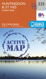 Wandelkaart - Topografische kaart 225 OS Explorer Map | Active Huntingdon / St Ives | Ordnance Survey