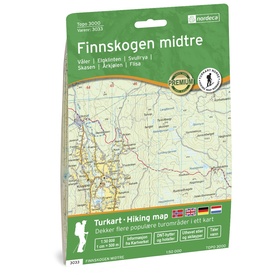 Wandelkaart 3033 Topo 3000 Finnskogen Midtre | Nordeca