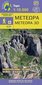 Wandelkaart 4.21 Meteora 3D | Anavasi