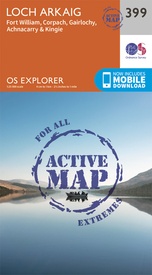 Wandelkaart - Topografische kaart 399 OS Explorer Map | Active Loch Arkaig | Ordnance Survey