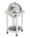 Barglobe - Wereldbol Elegance White - Wit | Zoffoli