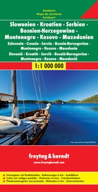 Wegenkaart - landkaart Slovenië - Kroatië - Servië - Bosnië-Hercegovina - Montenegro - Kosovo - Macedonië | Freytag & Berndt