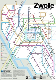 Wandkaart - Stadsplattegrond Zwolle Metro Transit Map - Metrokaart | Victor van Werkhoven