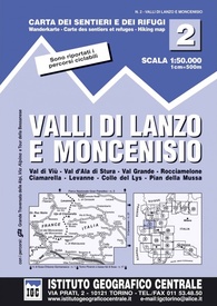 Wandelkaart 02 Valli di lanzo e Moncenisio | IGC - Istituto Geografico Centrale