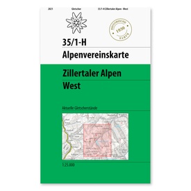 Wegenkaart - landkaart 35/1H Alpenvereinskarte Zillertaler Alpen West 1930 Historische kaart | Alpenverein