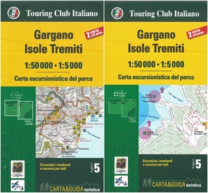 Wandelkaart 5 Carta-guida Gargano - Isole Tremiti | Touring Club Italiano