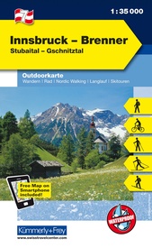 Wandelkaart 7 Outdoorkarte AT Innsbruck - Brenner | Kümmerly & Frey