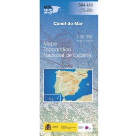 Topografische kaart 394-I/III Canet de Mar | CNIG - Instituto Geográfico Nacional