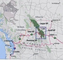 Wegenkaart - landkaart Banff, Yoho & Kootenay national parks | Clark Geomatics