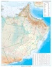 Wandkaart Oman - United Arab Emirates Geographical  - Oman / Verenigde Arabische Emiraten geografisch | 74 x 94 cm | Gizi Map