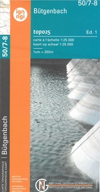 Wandelkaart - Topografische kaart 50/7-8 Topo25 Bütgenbach - Büllingen,Bullange | NGI - Nationaal Geografisch Instituut