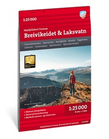 Wandelkaart Hoyfjellskart Tromso ost  - oost - Breivikeidet Laksvatn | Noorwegen | Calazo