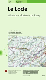 Wandelkaart - Topografische kaart 231 Le Locle | Swisstopo