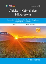 Wandelkaart 1 Outdoorkartan Abisko - Kebnekaise - Nikkaluokta | Norstedts