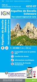 Wandelkaart - Topografische kaart 4253ET Aiguilles-de-Bavella - Solenzara | IGN - Institut Géographique National