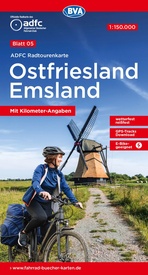 Fietskaart 5 ADFC Radtourenkarte Ostfriesland Emsland | BVA BikeMedia