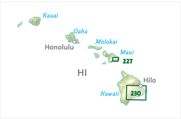 Overzicht Wandelkaarten Hawaii Trails Illustrated National Geographic